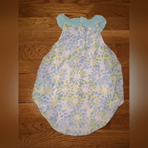First Impressions Floral Baby Dress - Blue and Yellow - Picture 4 of 4
